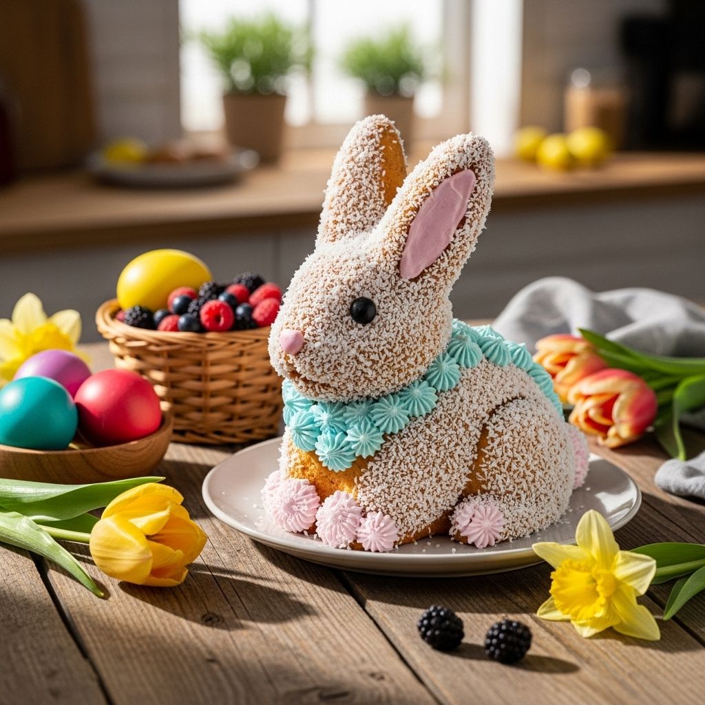 Charming centerpiece transforms your spring baking into a delightful family celebration.