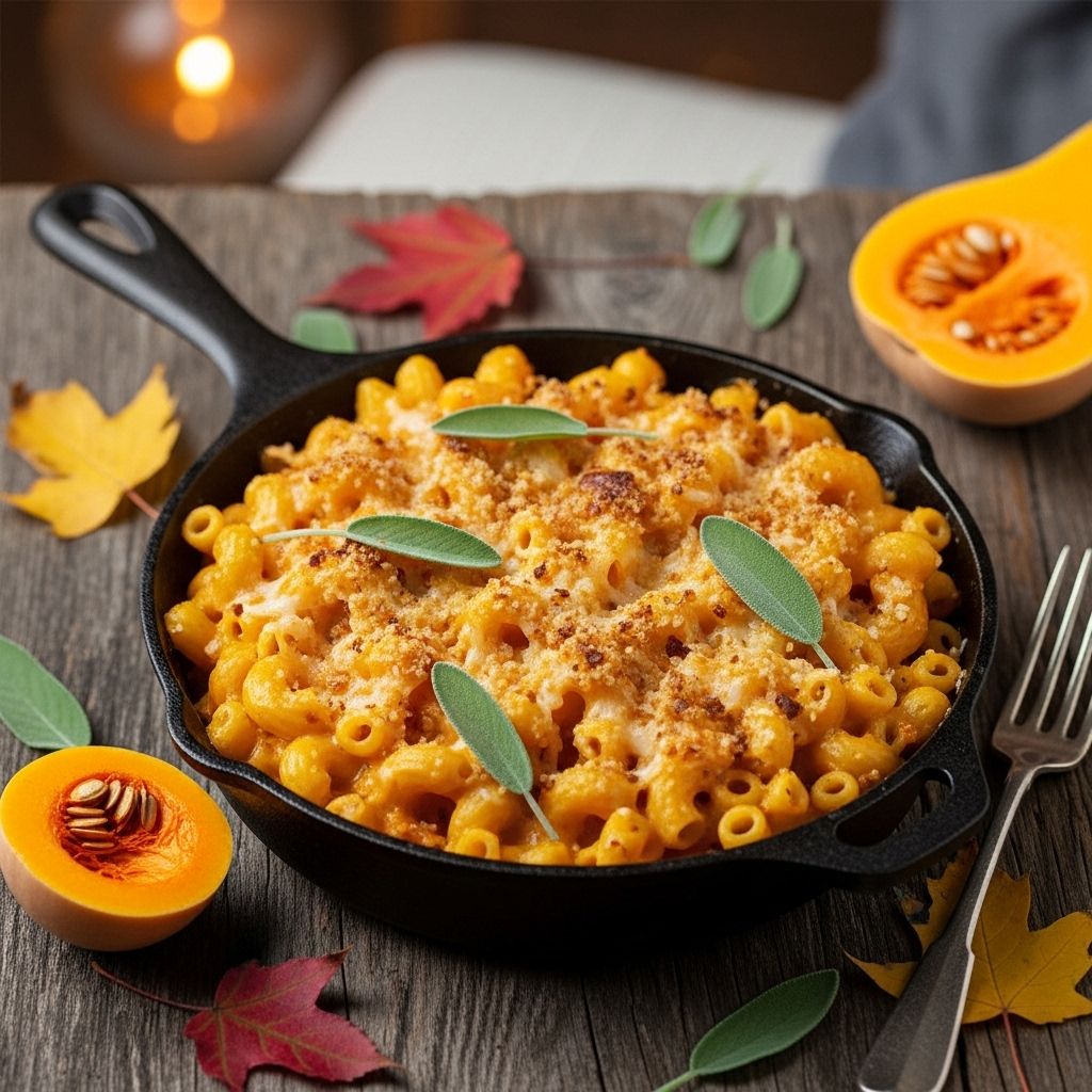 Creamy sauce enriched with sweet puree and crisp breadcrumbs for cozy dinners.