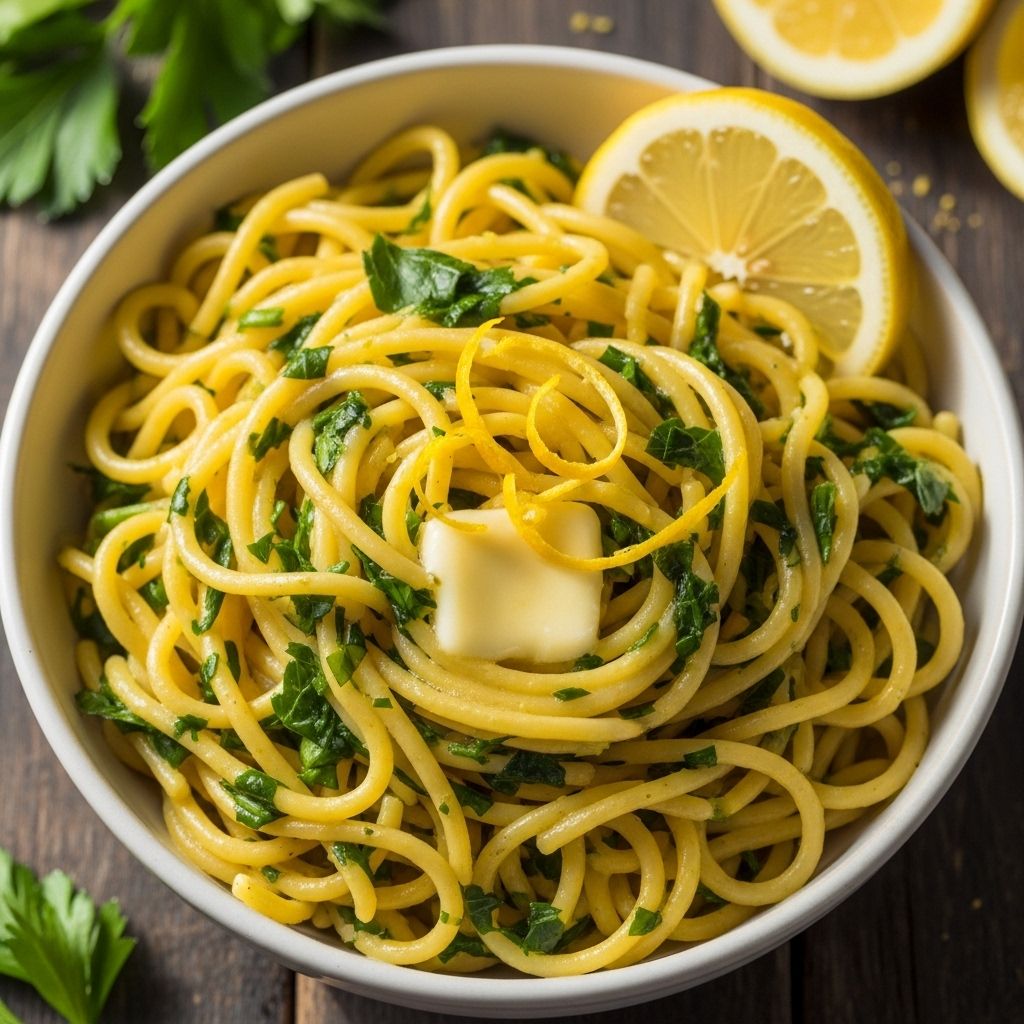 Buttery Lemon Parsley Noodles: Simple, Fresh, Flavorful Pasta Pantry essentials transform into a vibrant side that elevates any meal.