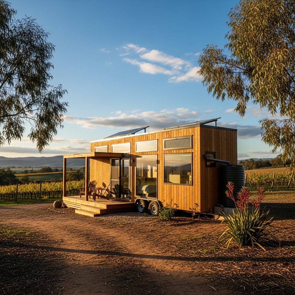CABN Chloe: An Off-Grid Tiny House Retreat in Australia’s Barossa Valley Experience privacy, comfort, and eco-conscious style in a secluded Barossa Valley vineyard escape.