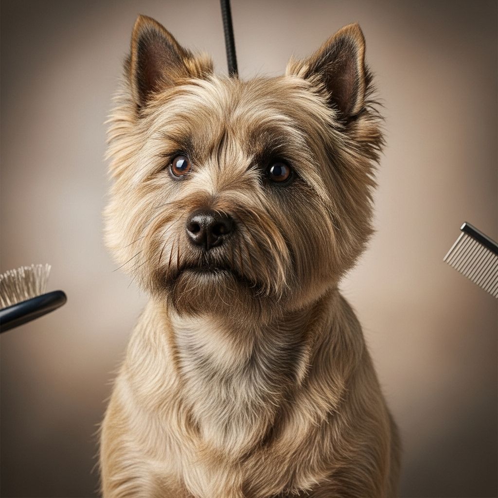A consistent grooming routine preserves your Cairn Terrier’s protective coat and comfort.