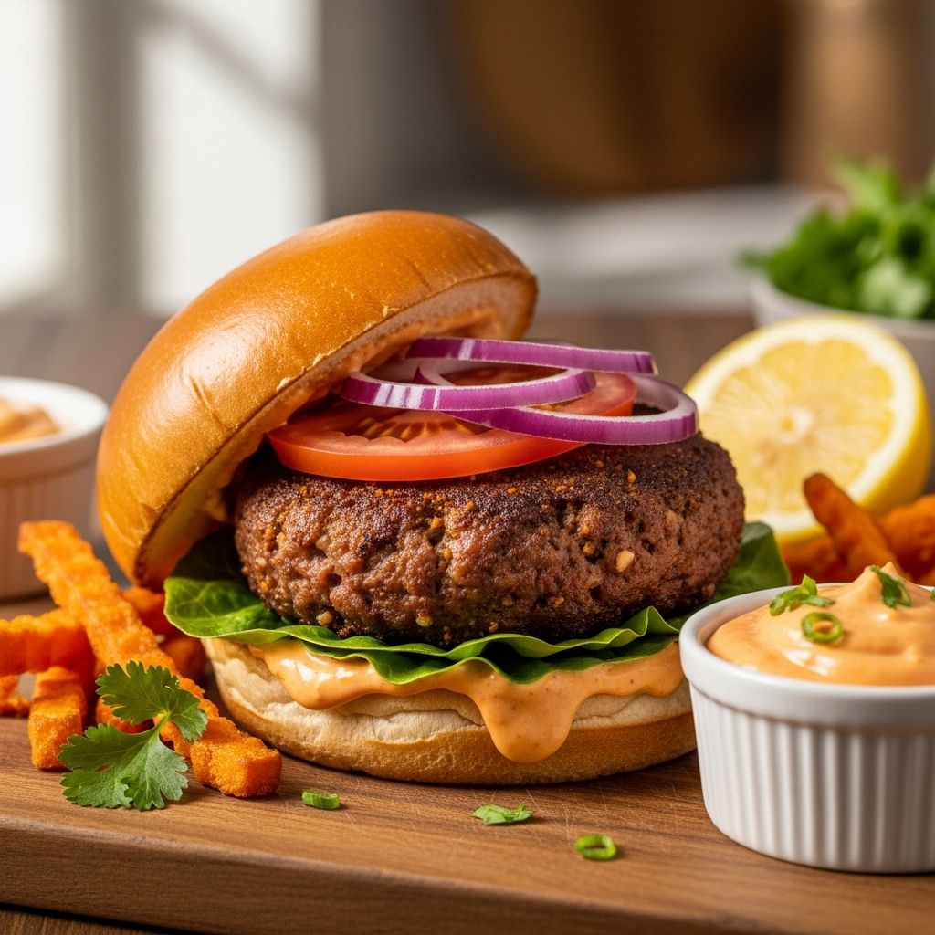 Char-grilled beef and creamy sauce unite in a perfectly balanced burger.