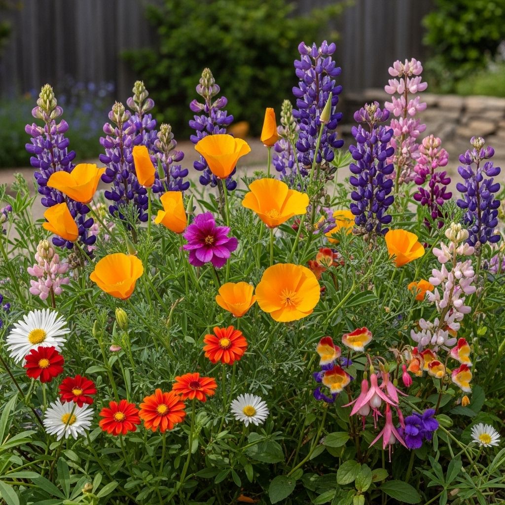 Embrace low-water blooms that attract pollinators and thrive with minimal upkeep.