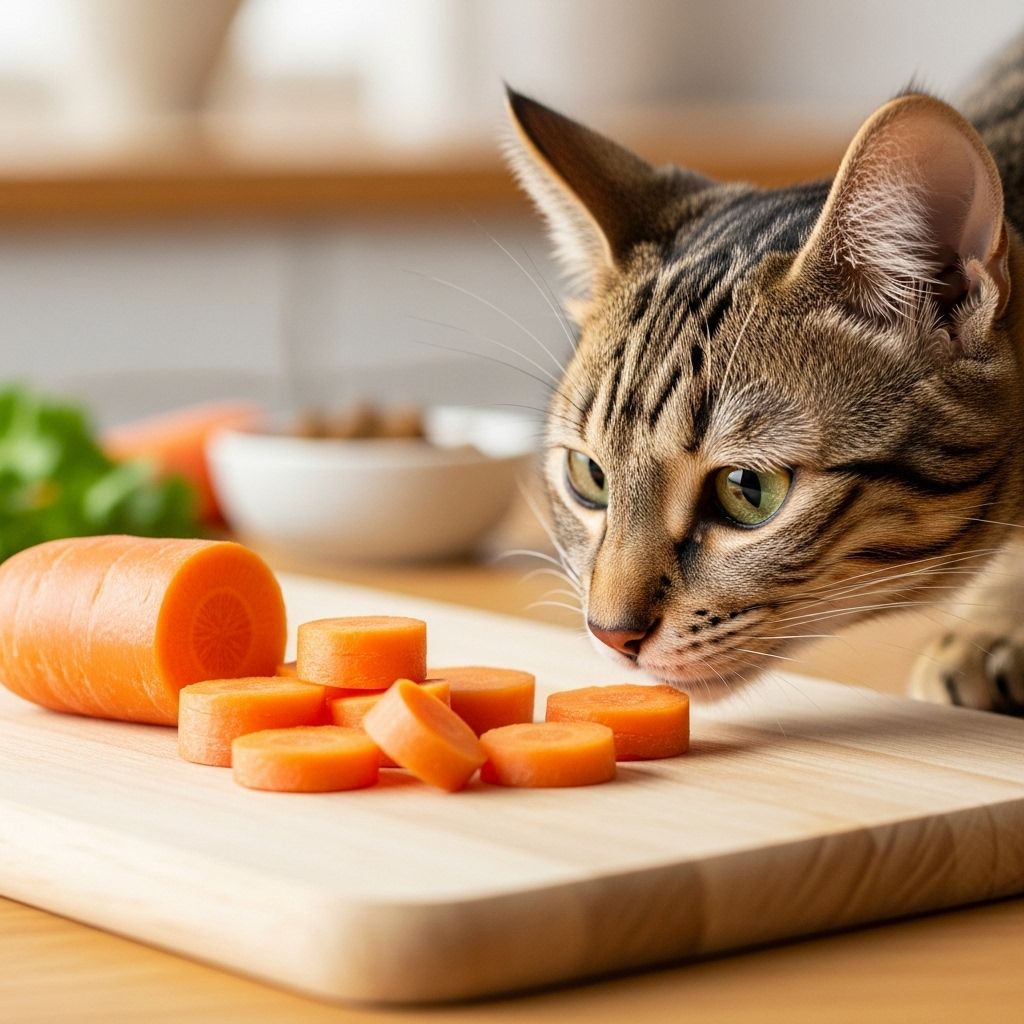 Cooked orange bites offer fiber and antioxidants in a gentle treat for curious felines.