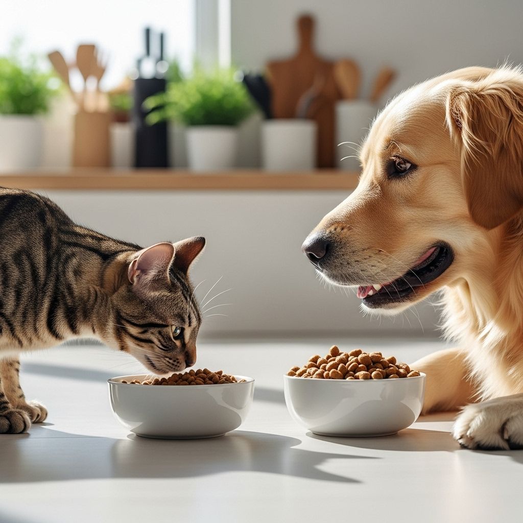 Separate feeding and secure storage help protect your feline from nutrition pitfalls.