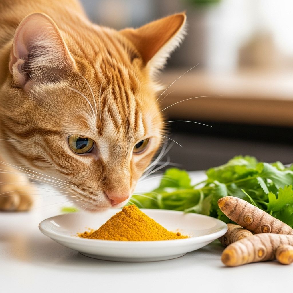 Introducing spice in small amounts can support joints and aid digestion for a feline.