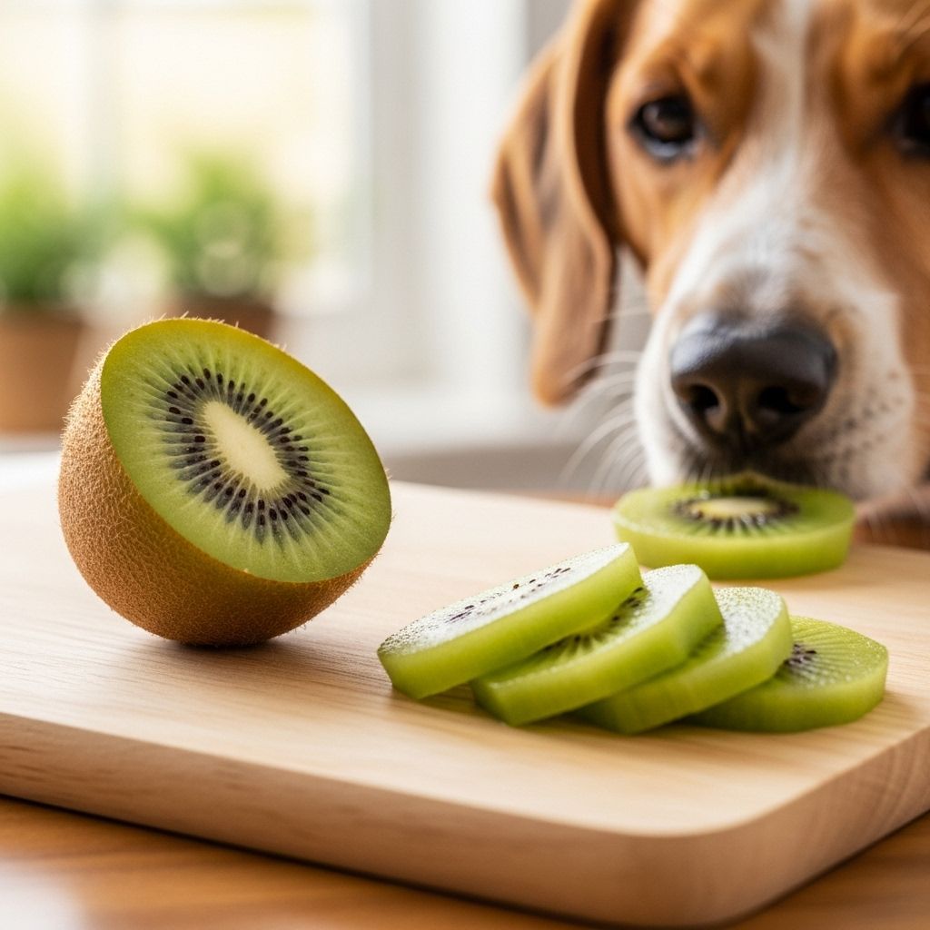 Preparation tips and precautions that allow dogs to enjoy kiwi as a healthy snack safely.