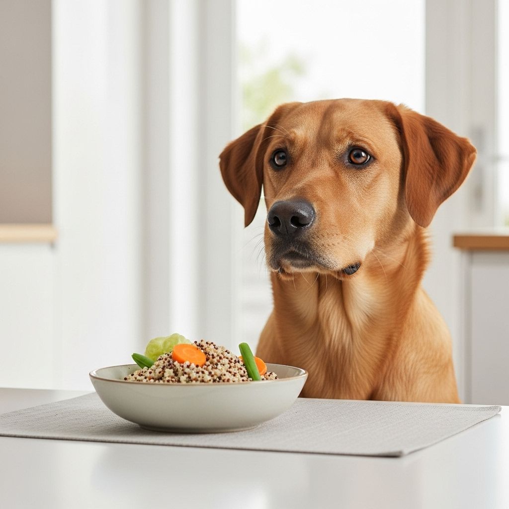 Everything you need to know about the safety, benefits, and preparation of quinoa for your canine companion.
