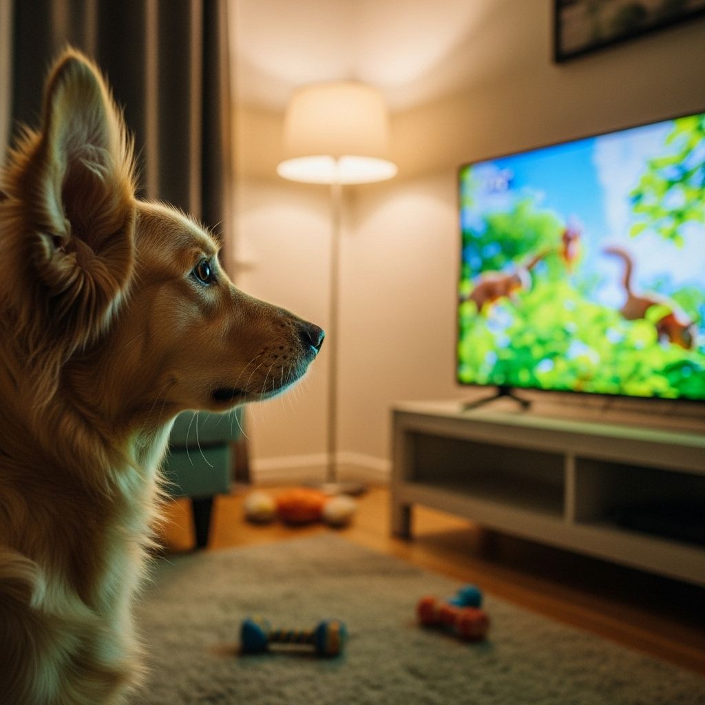 Understanding canine vision reveals why screen motion and sound capture dog's attention.