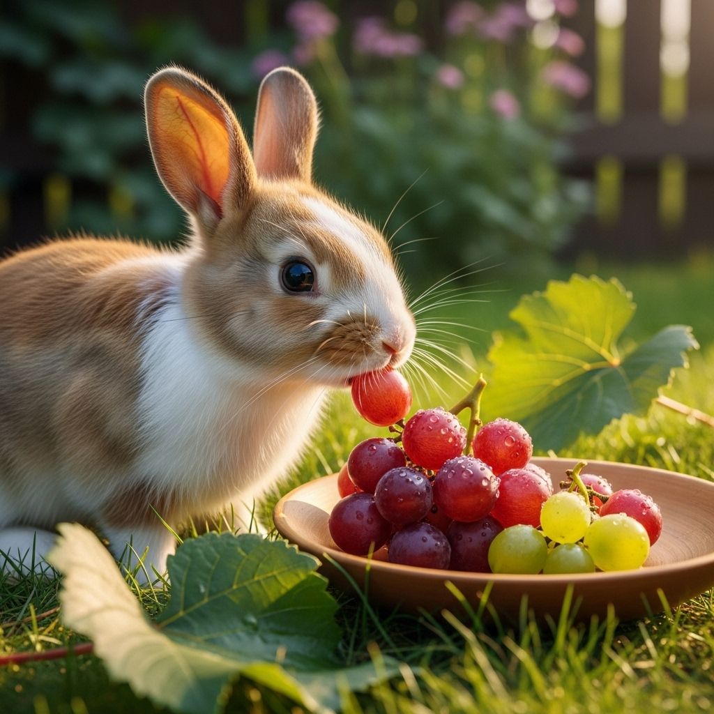 Everything rabbit owners need to know about giving grapes—nutrition, safety guidelines, best practices, and common questions.