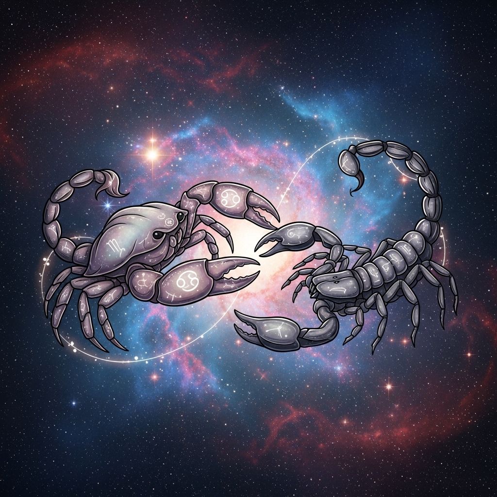 Emotional intuition and steadfast devotion unite two signs in profound connection.