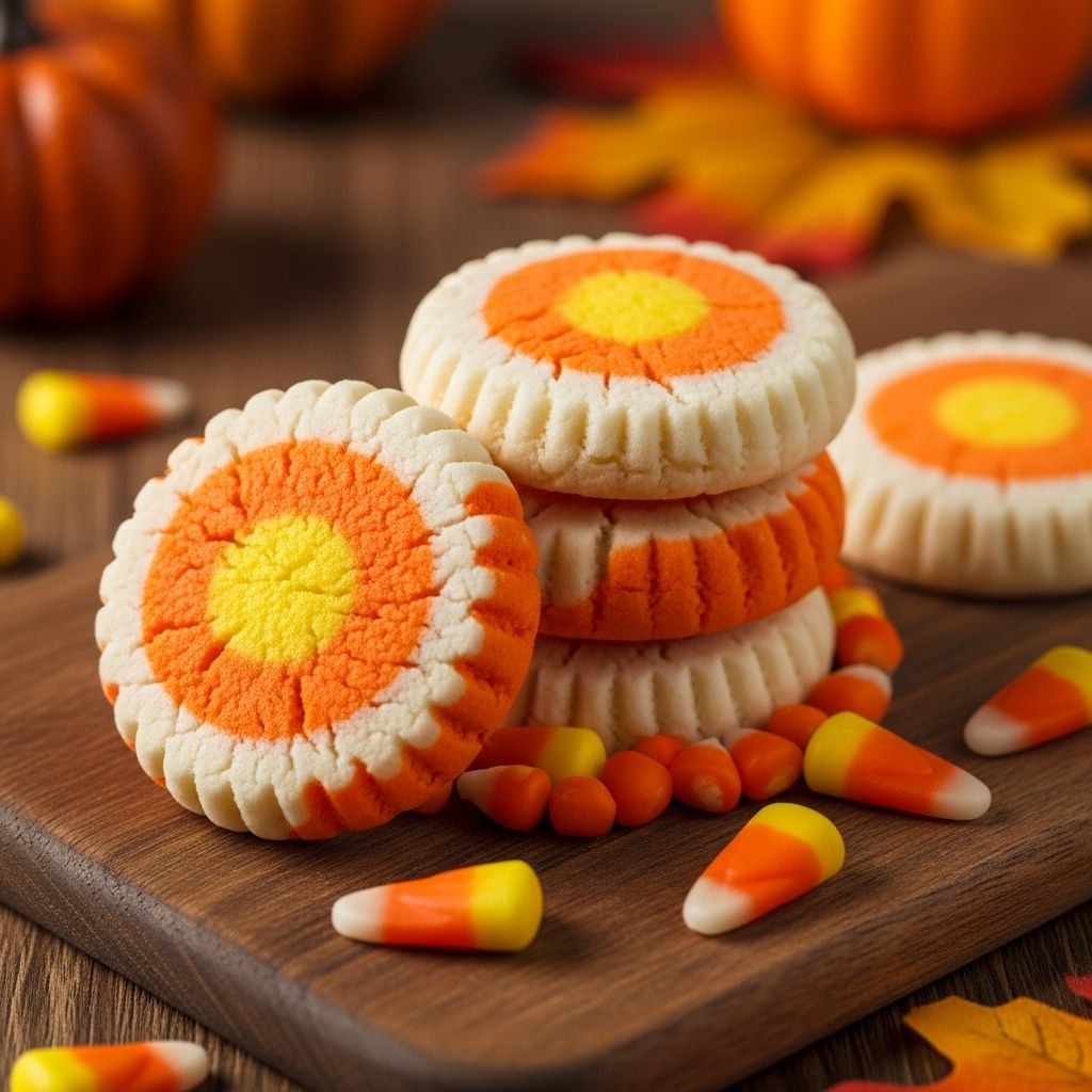 These chewy treats showcase bold orange, yellow, and white hues on every dessert tray.
