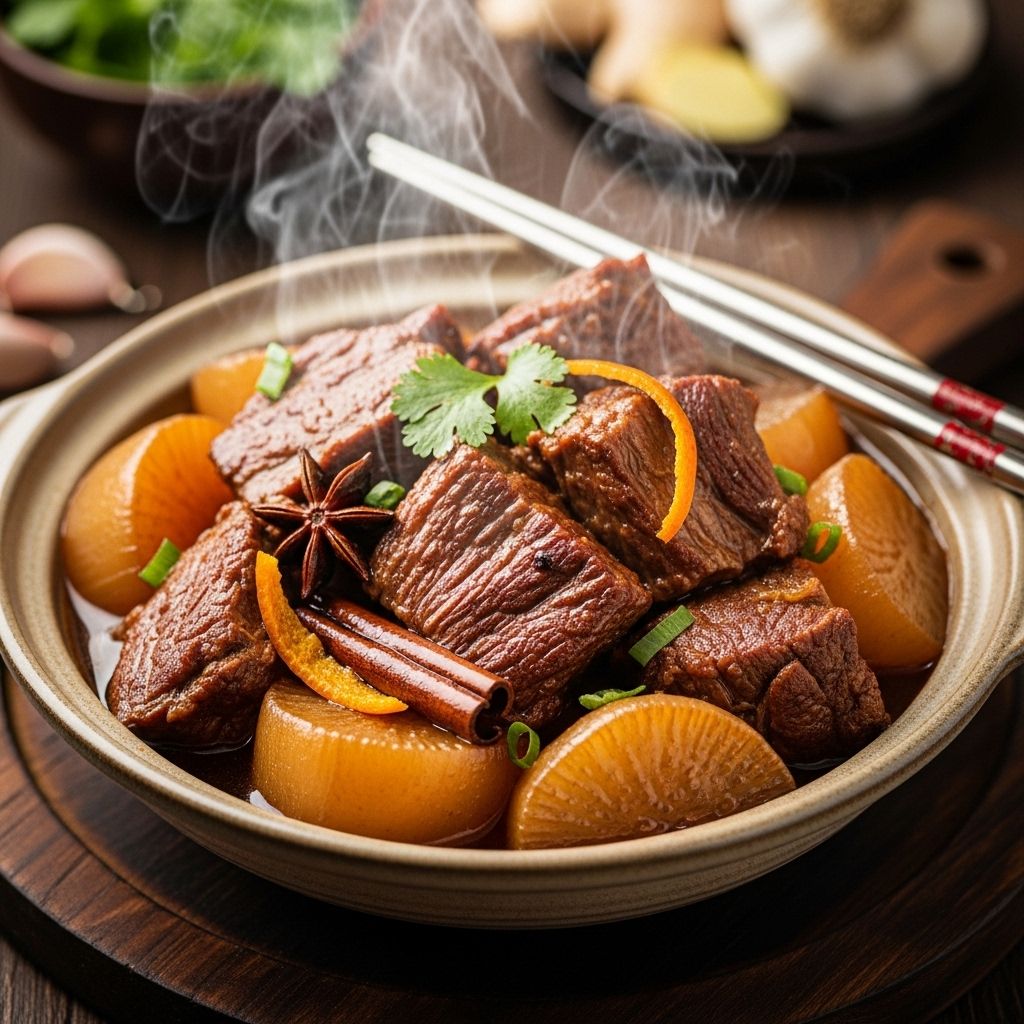 Experience slow simmering turning humble ingredients into luxuriously rich, silky meat.