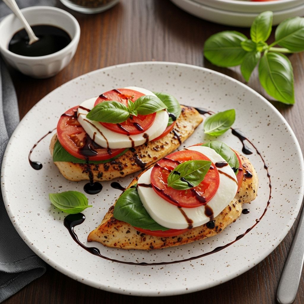 Fresh basil, creamy mozzarella, and sweet tomatoes deliver vibrant flavor in every bite.