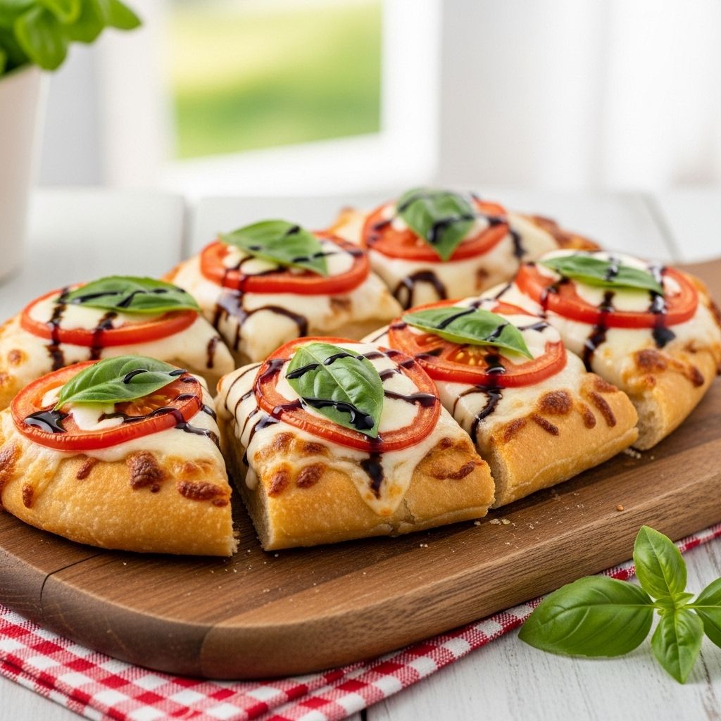 Mozzarella, tomatoes, and pesto unite for a bright, crispy bite every time.