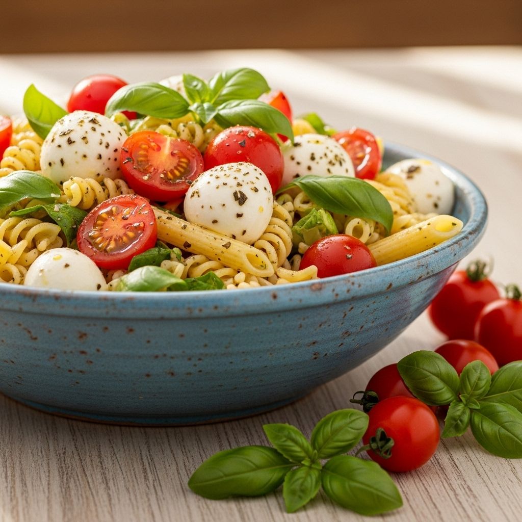 Fresh tomatoes, creamy cheese, and fragrant basil come together in a breeze.