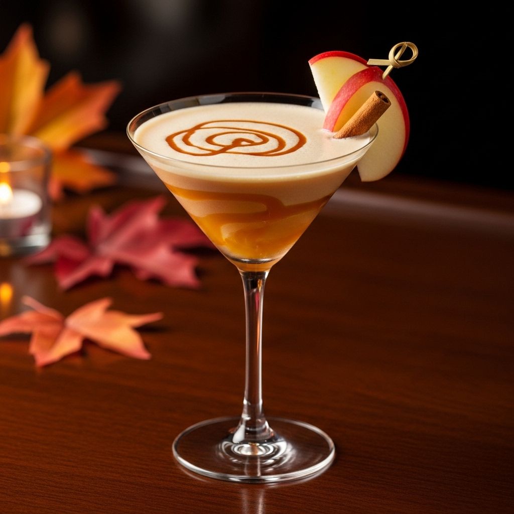An indulgent mix of crisp orchard cider and butterscotch schnapps with a decadent rim.