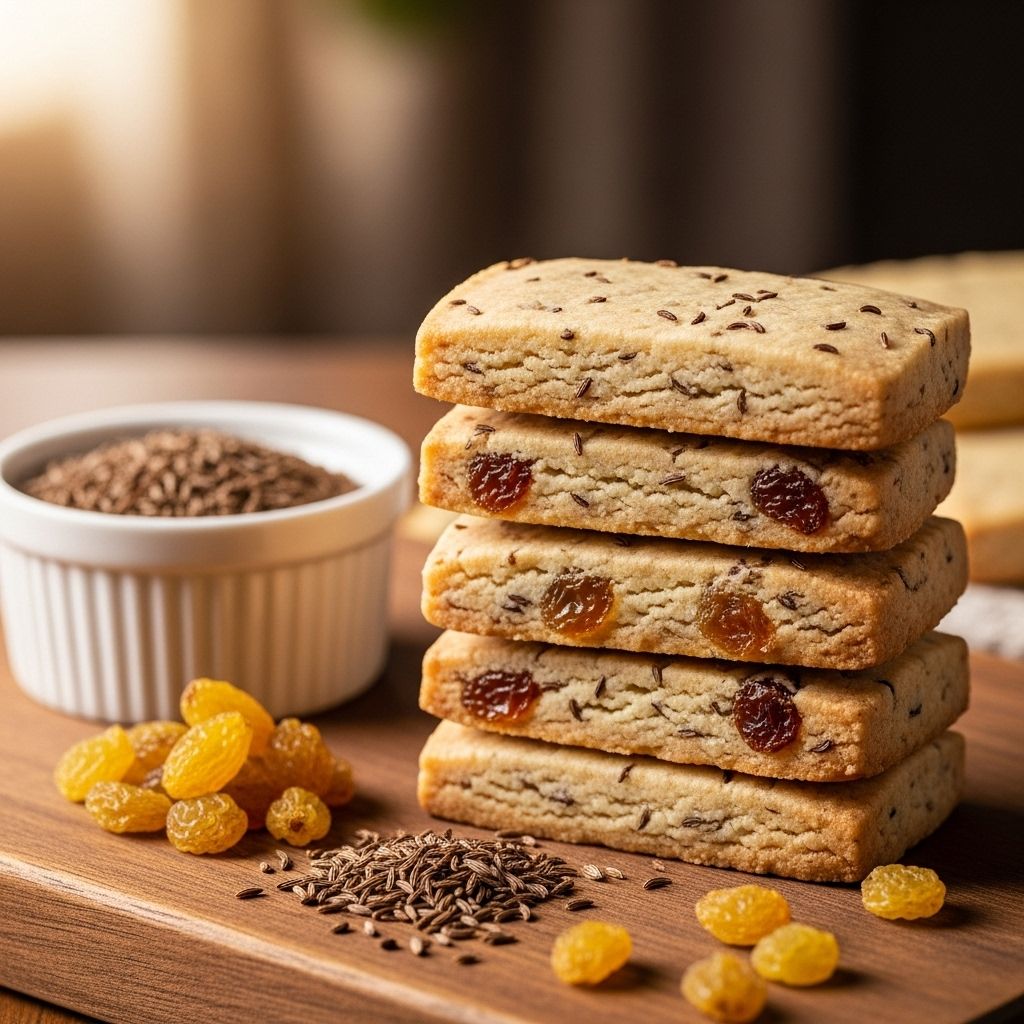 A nostalgic fusion of herbal warmth and sweet chew in every buttery bite.