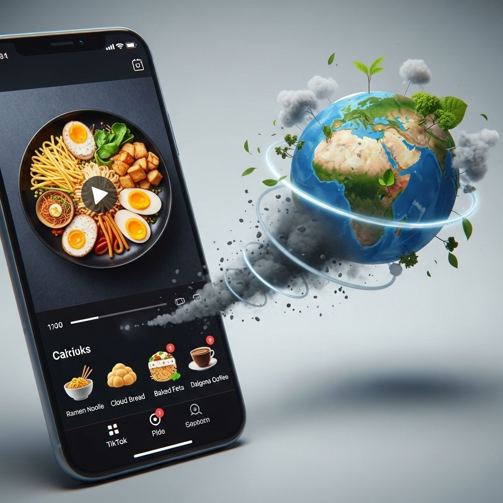 The Carbon Footprint of Viral TikTok Recipes: A Closer Look at Social Media Food Trends How the viral recipes dominating TikTok contribute to emissions and what conscious cooking means for a greener online world.
