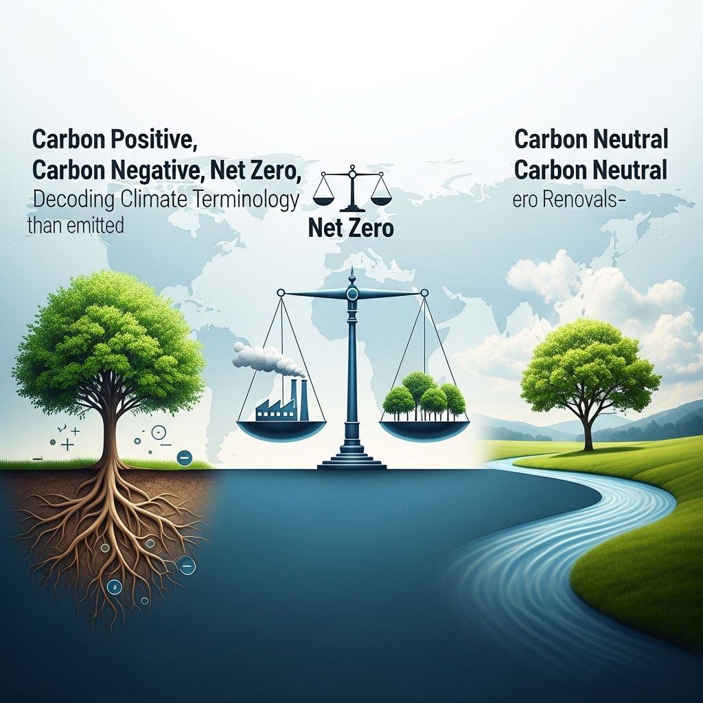 Carbon Positive, Carbon Negative, Net Zero, or Carbon Neutral: Decoding Climate Terminology A deep dive into the confusing climate jargon—carbon positive, carbon negative, net zero, and carbon neutral—and what they really mean for sustainability.