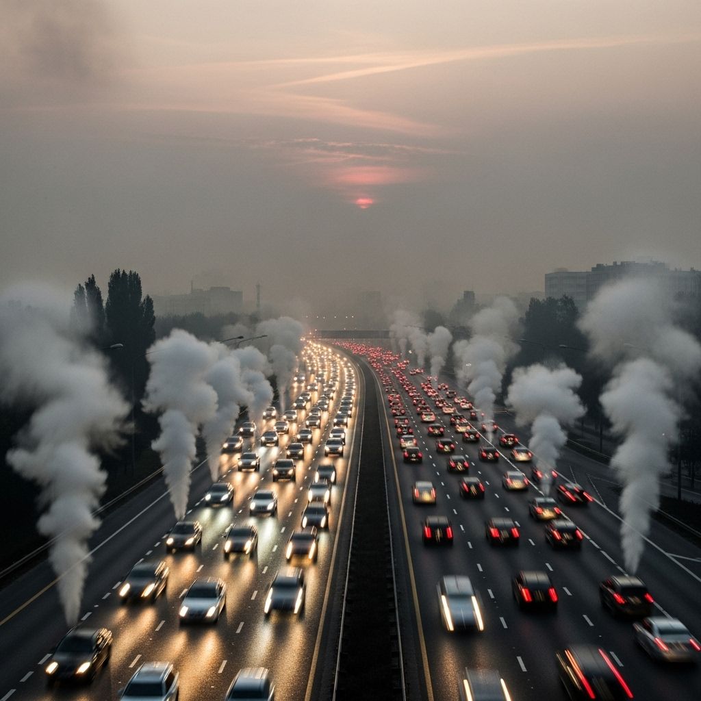 Modern vehicle emissions regulations reduce some air pollution, but our reliance on cars continues to degrade air quality and harm public health.