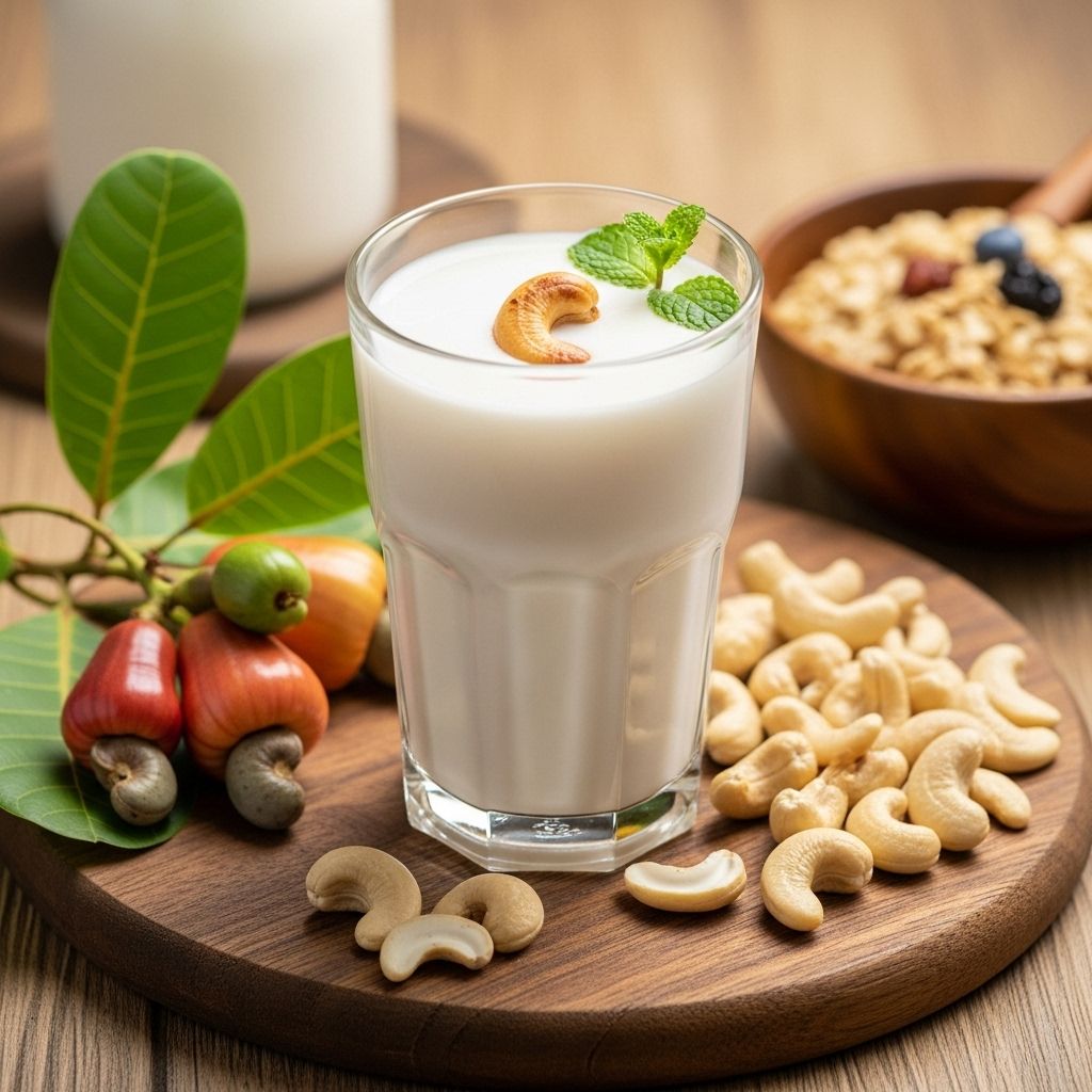 Cashew Milk Nutrition: Benefits, Side Effects, & How To Prepare A creamy, low-calorie dairy alternative rich in healthy fats and vitamins for daily use.