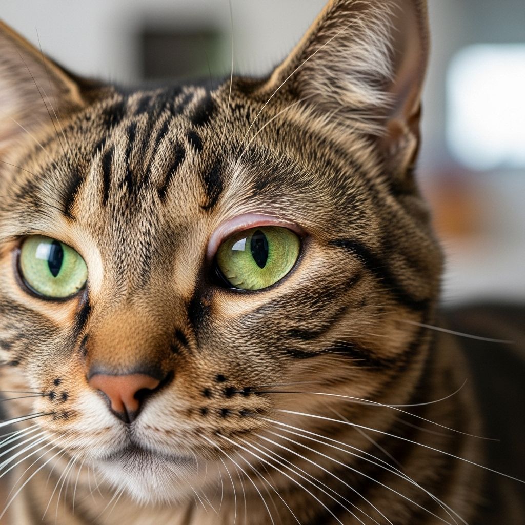 A visible inner-eye flap can signal vision or health issues needing a vet review.
