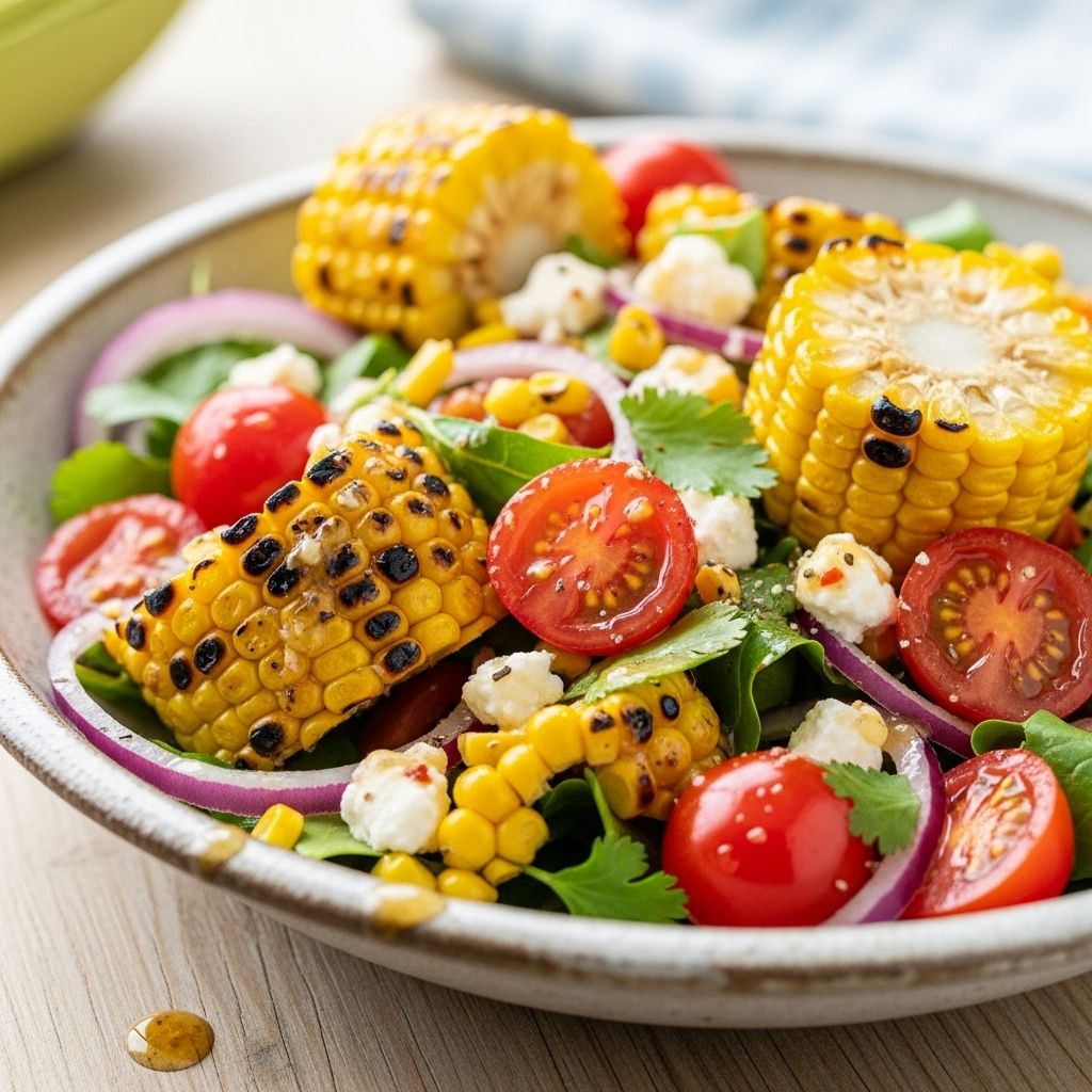 A smoky-sweet medley of garden-fresh produce brought together by a zesty lime dressing.
