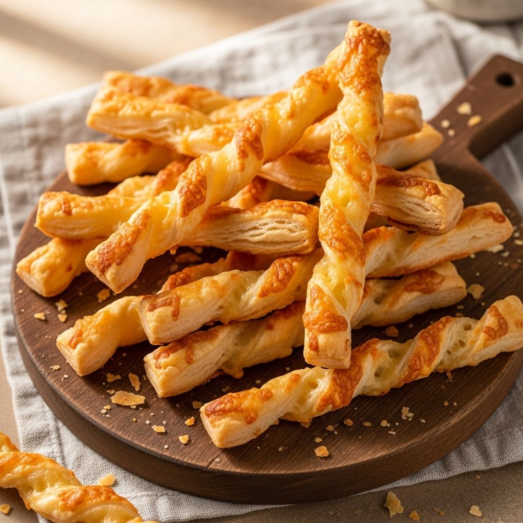 A cheesy snack infused with cayenne and sesame seeds for a crispy, flavor-packed bite.