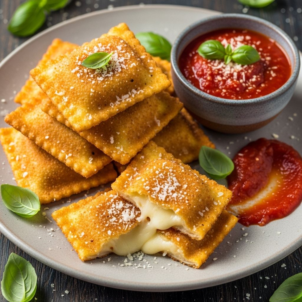 Master golden-fried pasta pockets topped with Parmesan and paired with zesty sauces.