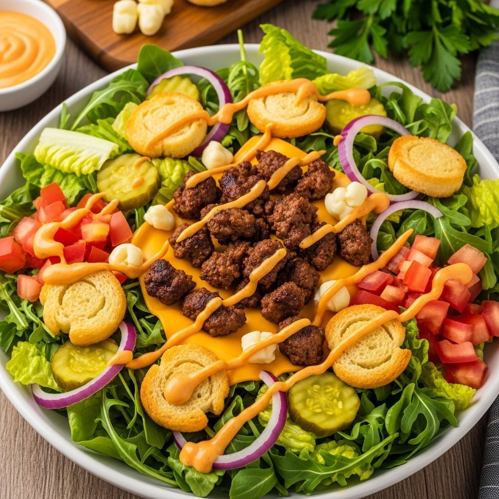 A playful twist that delivers bold burger flavors in a fresh, veggie-packed bowl.