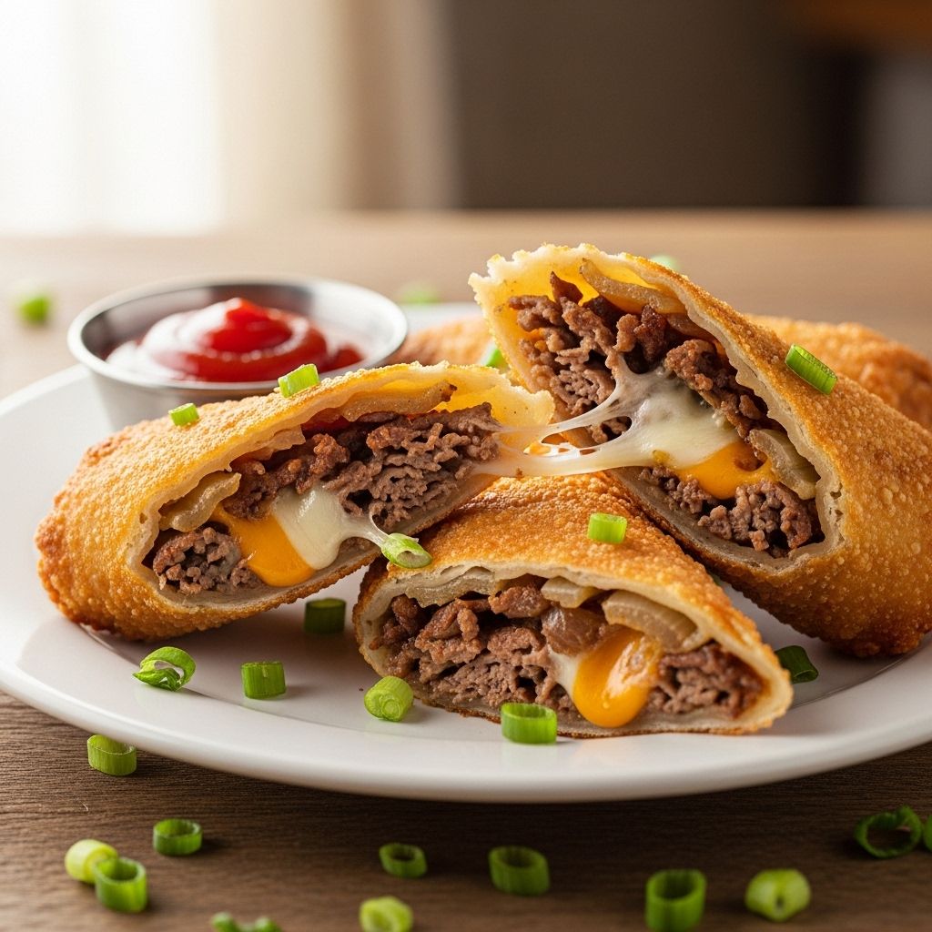 Mouthwatering bites of tender beef and melty cheese encased in a perfectly golden shell.