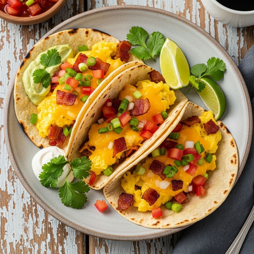 Handheld bites packed with fluffy eggs, savory bacon, and melted cheese in every fold.