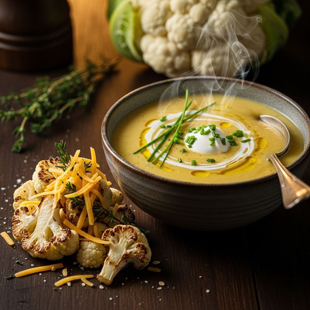 Cheesy Cauliflower Soup: A Comforting Classic for Every Kitchen This recipe turns simple veggies into a luscious dish that warms you inside out.