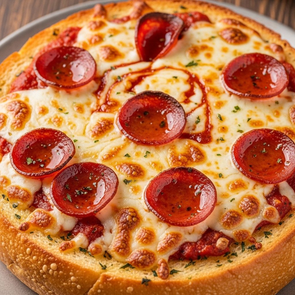How to Make Cheesy, Crispy Garlic Bread Pizza at Home Every slice boasts a golden crust infused with buttery garlic aroma and savory cheese.