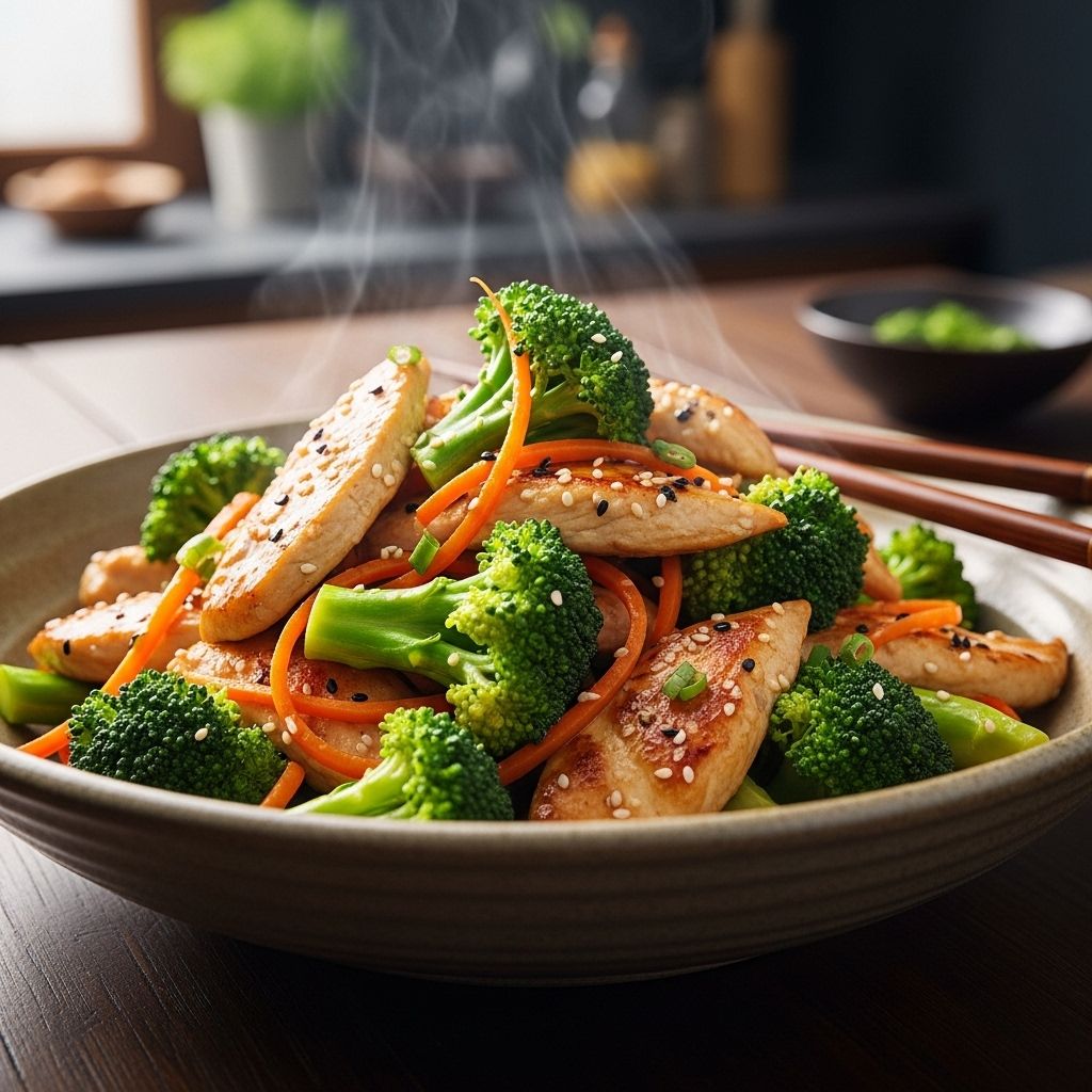 This quick skillet dish brings tender protein, crisp green veggies, and umami-rich sauce.
