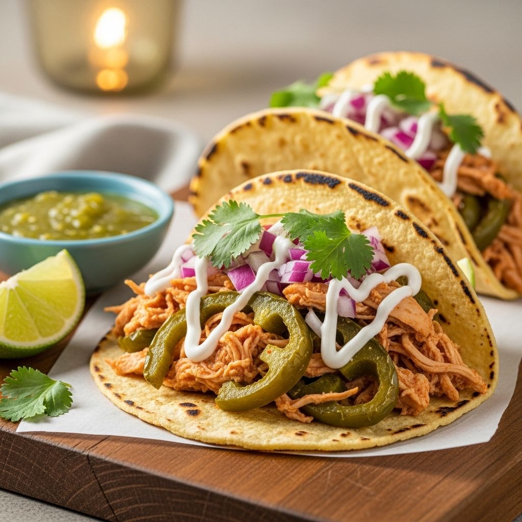 Slow poaching yields tender meat that melds with smoky peppers and tangy pickled onions.