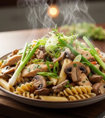 One pan brings together tender chicken and earthy mushrooms in a creamy sauce.