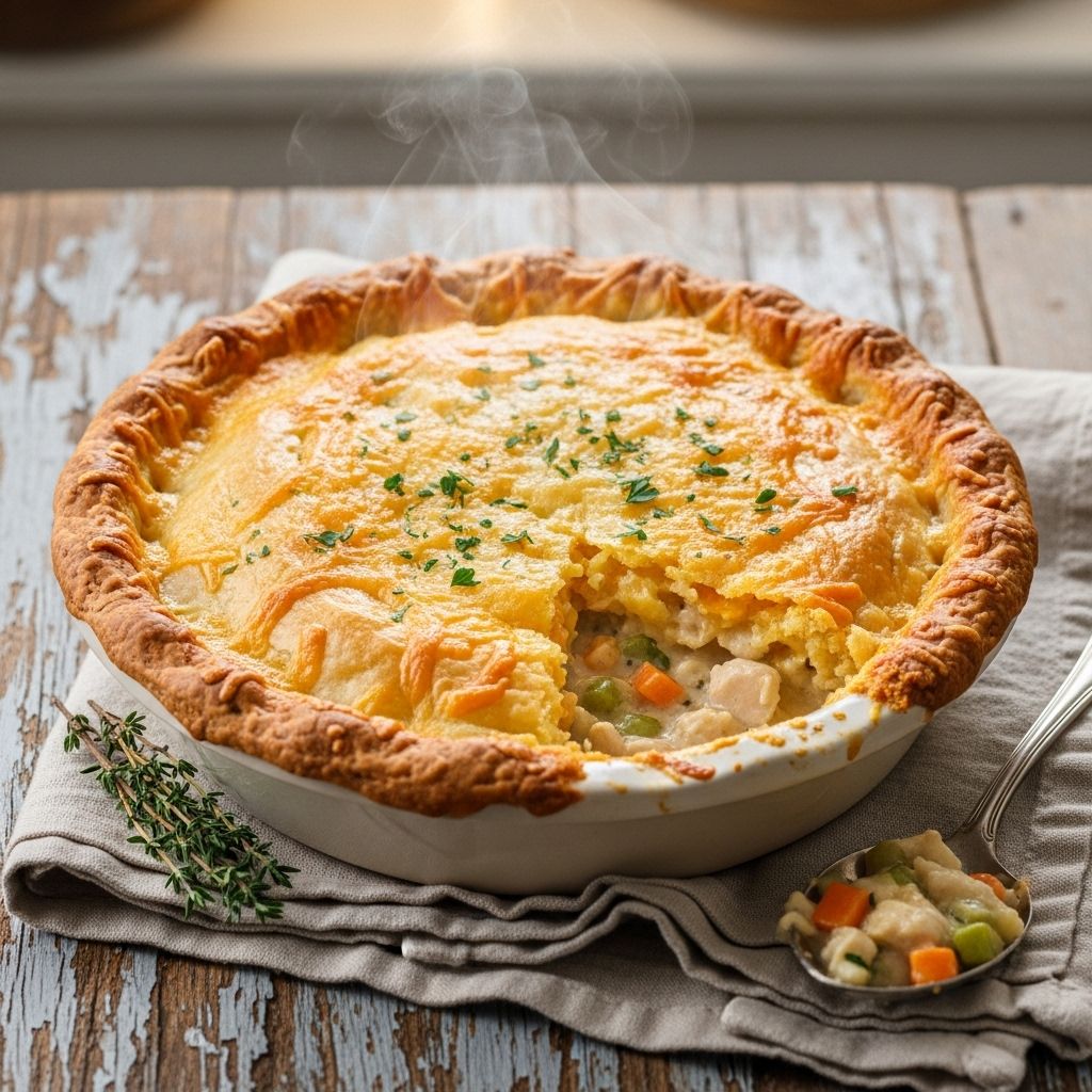 Golden cheese layers melt into smooth savory filling for an irresistible taste of comfort.