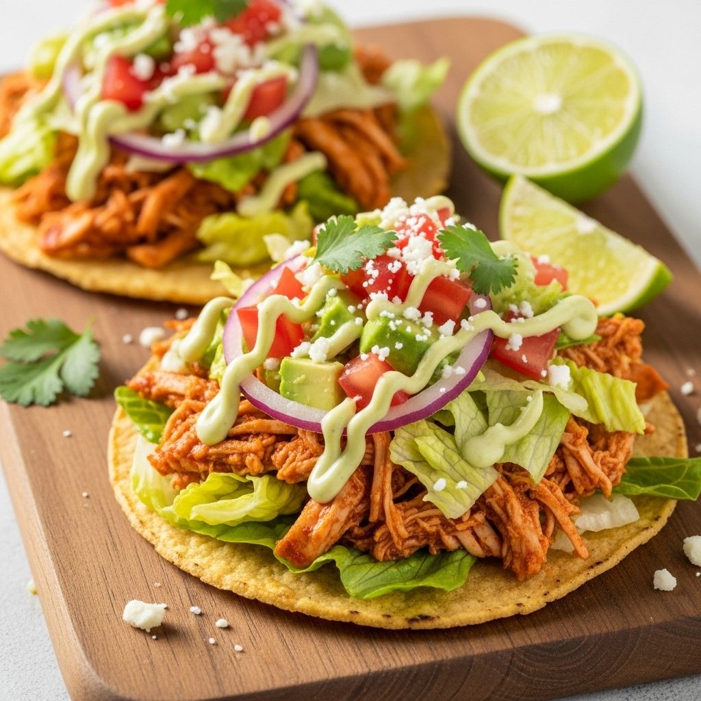 Every crisp bite pairs savory spiced protein with creamy beans and fresh crunch.