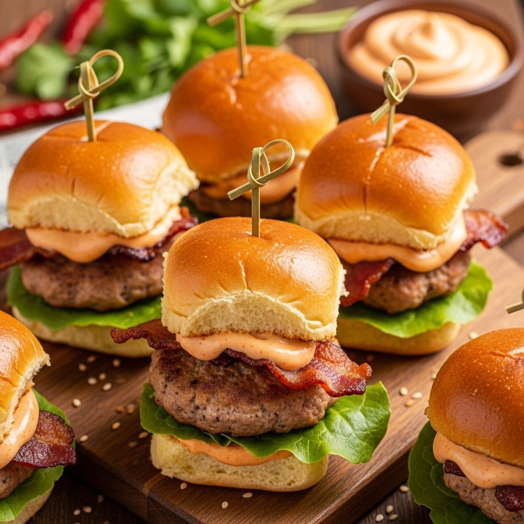 Smoky adobo-infused patties crowned with cheese and avocado mayo for big taste in every bite.