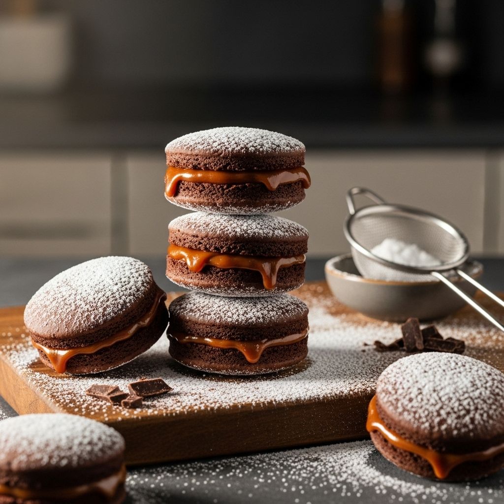 Chocolate Alfajores: Argentina’s Iconic Dulce de Leche Sandwich Cookies Argentina’s classic dulce de leche sandwich elevates cocoa cookies into pure indulgence.
