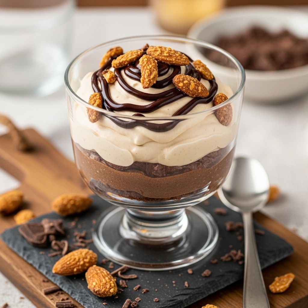 Chocolate Almond Frozen Mousse: Effortless Indulgence in Every Bite Silky cocoa and nut crunch blend into a creamy, no-bake treat made in minutes.