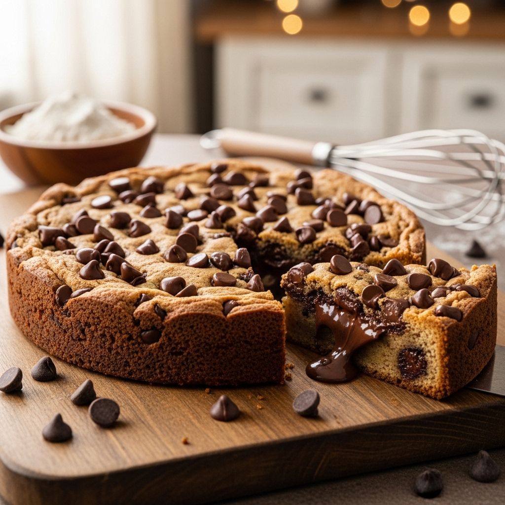 A crowd-pleasing dessert with gooey morsels and a tender, golden-brown texture.