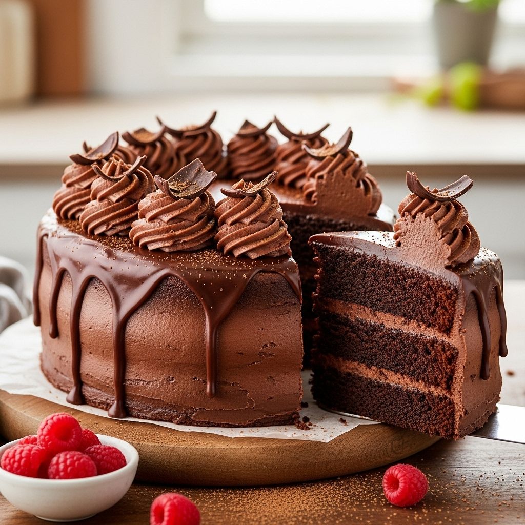 An ultrafudgy crumb and glossy custard topping elevate homemade baking to indulgence.
