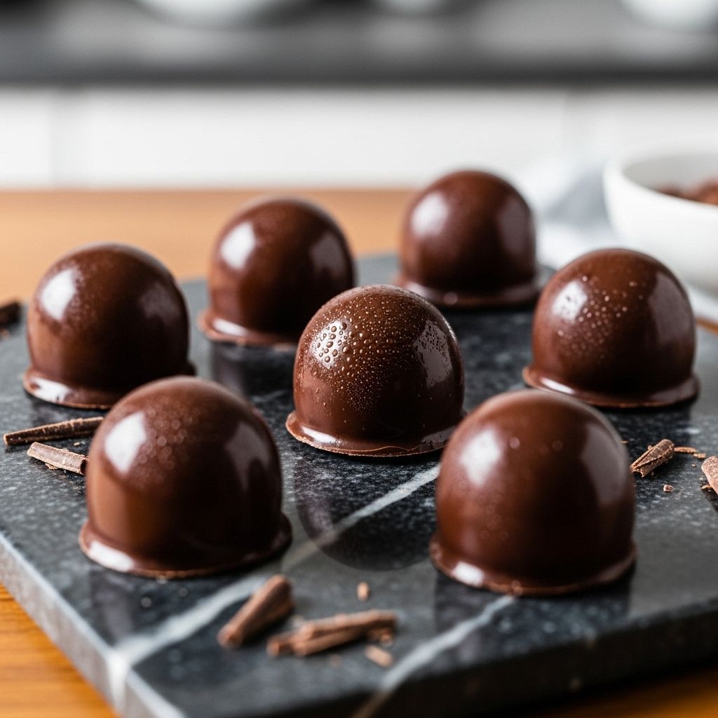 A foolproof method for creating a crunchy chocolate shell around creamy ice cream bites.