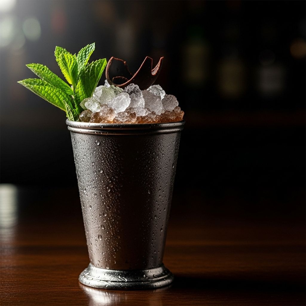 A luscious bourbon cocktail that marries cool mint with decadent chocolate notes.