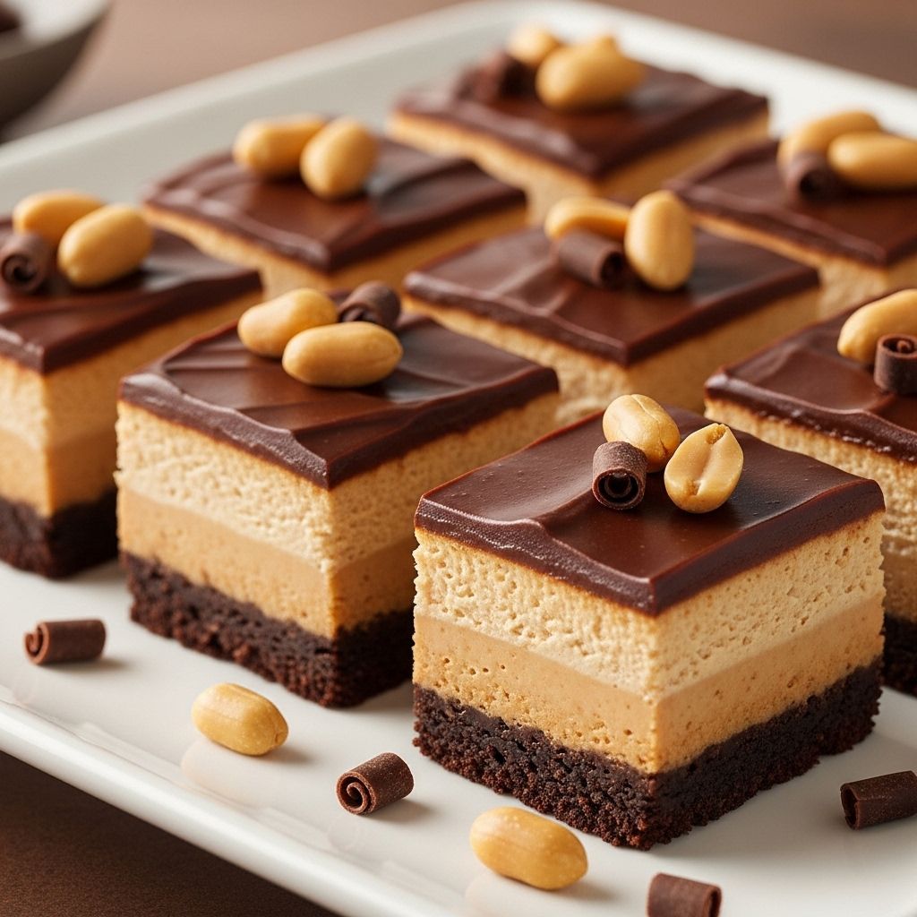 Chocolate Peanut Butter Cheesecake Bars: A Decadent Dessert Classic Silky cream meets rich crunch in a ready-to-share treat that delights every sweet tooth.