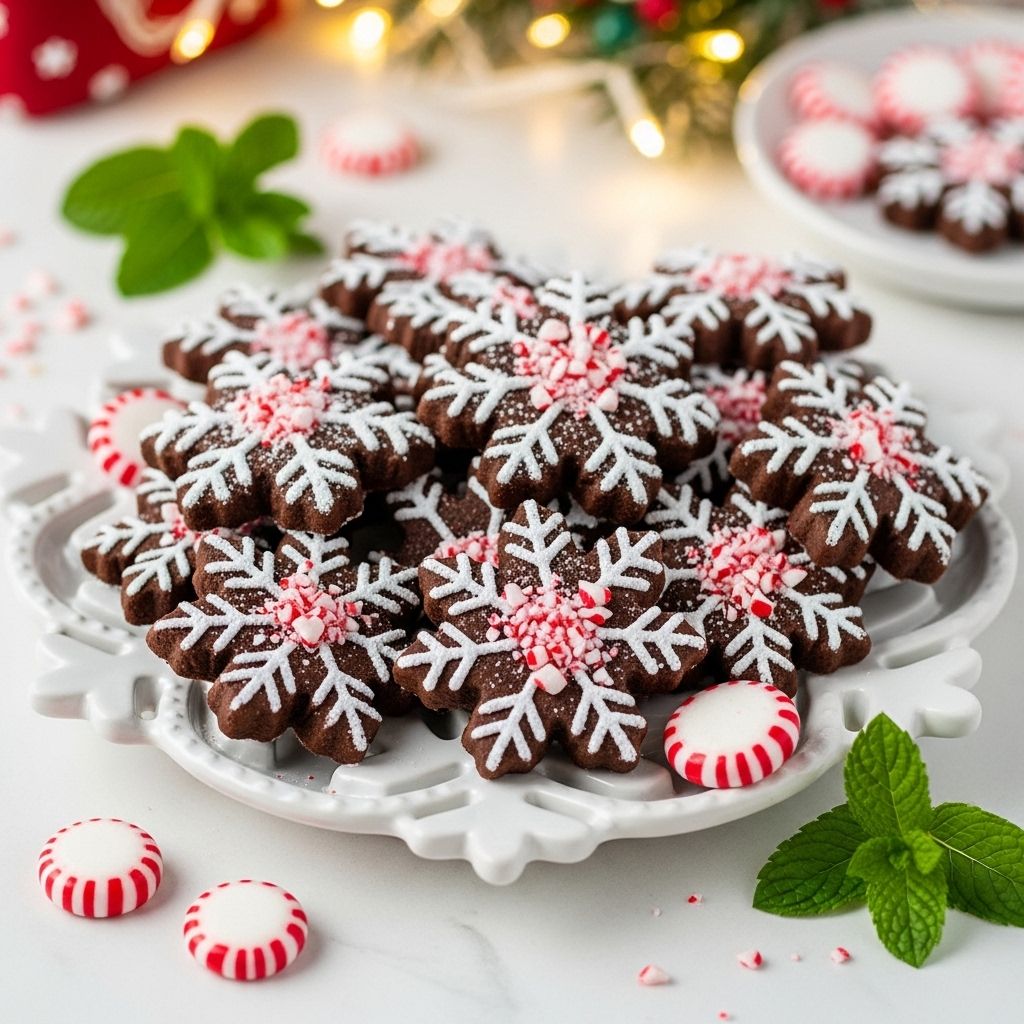 Delicate shapes and cool flavors in a crisp holiday treat that delights every guest.