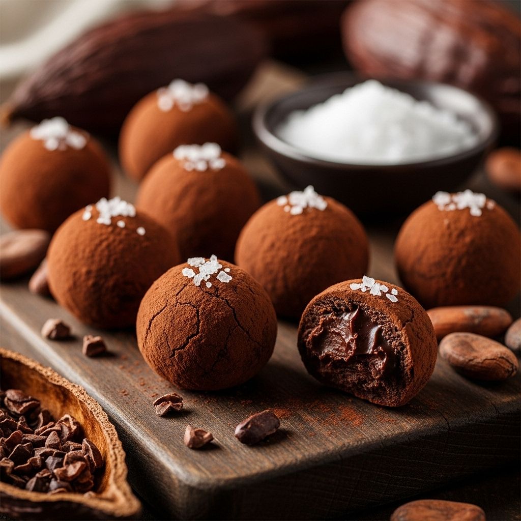 Experience the perfect fusion of rich ganache and flaky crystals in every bite.